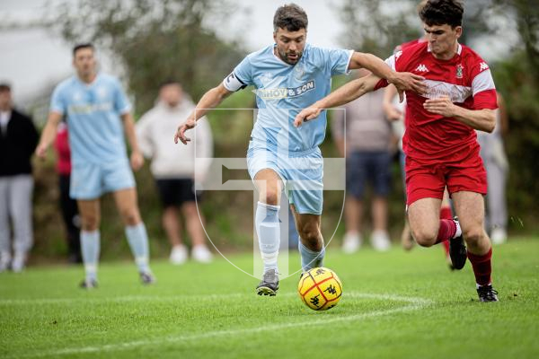 Picture by Sophie Rabey.  07-09-24.  Football action at St Peters, Sylvans vs North.