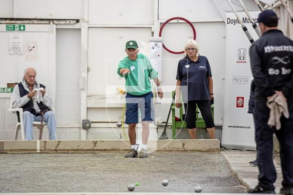 Picture by Sophie Rabey.  08-09-24.  Petanque Open action.
Dave Allen.