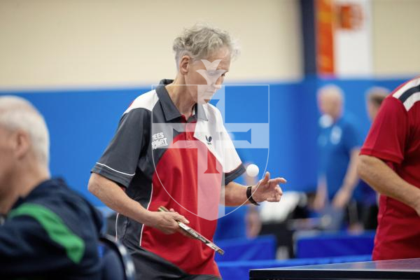 Picture by Peter Frankland. 13-09-24 Table Tennis - Veterans Home Nations 2024 Championships. Jersey players.