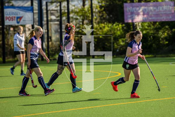 Picture by Karl Dorfner. 14-09-2024 - Action from Footes Lane Women's hockey - Puffins v Cubs - First half goal 2 celebration