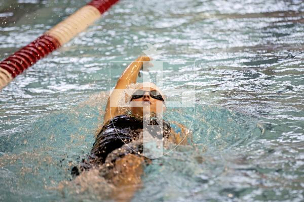 Picture by Sophie Rabey.  05-10-24.  GASA 100m Championships 2024 at St Sampsons High School.
Female 9 & Over 100SC Meter Backstroke.
Emily Hyland.