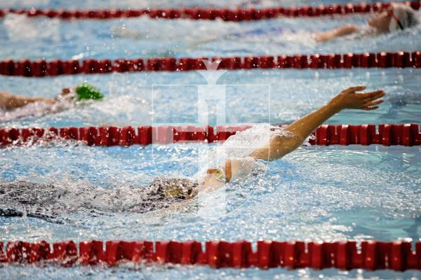 Picture by Sophie Rabey.  05-10-24.  GASA 100m Championships 2024 at St Sampsons High School.
Female 9 & Over 100SC Meter Backstroke.
Jessica Boyle.