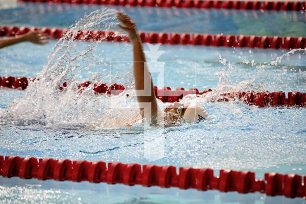 Picture by Sophie Rabey.  05-10-24.  GASA 100m Championships 2024 at St Sampsons High School.
Open/Male 9 & Over 100 SC Meter Backstroke.
Belal Osama Ahmed.