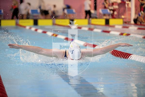 Picture by Sophie Rabey.  05-10-24.  GASA 100m Championships 2024 at St Sampsons High School.
Female 9 & Over 100 SC Meter IM.
Niamh Polson.