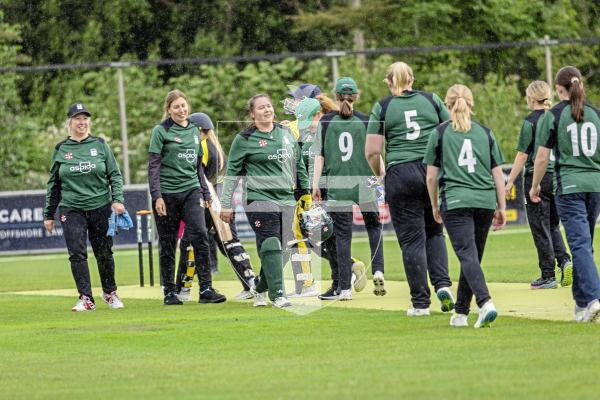 Picture by Sophie Rabey.  06-06-25.  Cricket Action at KGV.  Guernsey Women vs Lloyds of London Women.