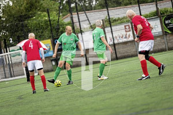 Picture by Sophie Rabey.  06-06-25.  Walking Football at KGV.  Guernsey Select vs England 0ver75s.