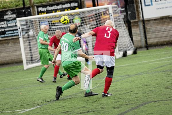 Picture by Sophie Rabey.  06-06-25.  Walking Football at KGV.  Guernsey Select vs England 0ver75s.