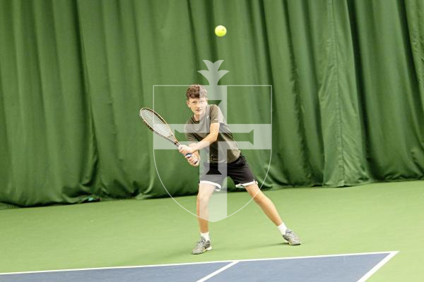 Picture by Sophie Rabey.  22-07-25.  BNP Paribas Guernsey Open Tennis.
U16s - Max Forbes (pictured) vs Nile Hannah.