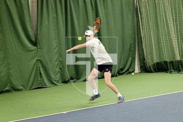Picture by Sophie Rabey.  22-07-25.  BNP Paribas Guernsey Open Tennis.
U16s - Max Forbes vs Nile Hannah (pictured).