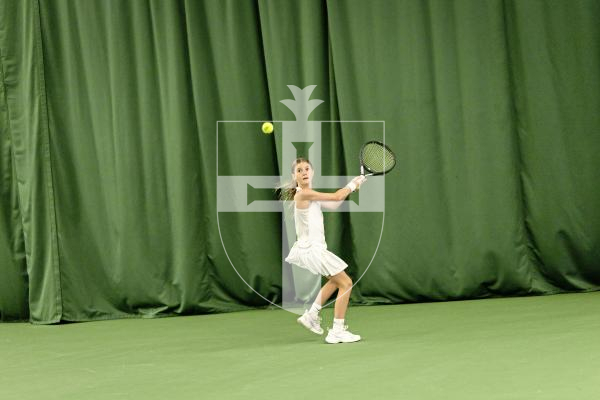 Picture by Sophie Rabey.  22-07-25.  BNP Paribas Guernsey Open Tennis.
U11s Final - Svea Newark (pictured) vs Alexandra Smith.