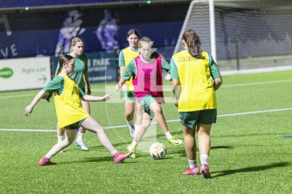 Picture by Sophie Rabey.  26-08-25.  GFC women training session at Victoria Park ahead of their game this weekend.  Interviews and training action.