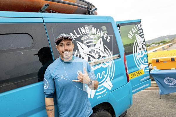 Picture by Sophie Rabey.  20-09-25.   Healing Waves, a Jersey bases Ocean Therapy Centre, are over again in Guernsey to host adaptive surfing sessions.
Co-founder and Executive Director Max Wiltshire.