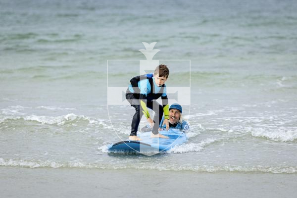 Picture by Sophie Rabey.  20-09-25.   Healing Waves, a Jersey bases Ocean Therapy Centre, are over again in Guernsey to host adaptive surfing sessions.
Ethan Mullaly (7).