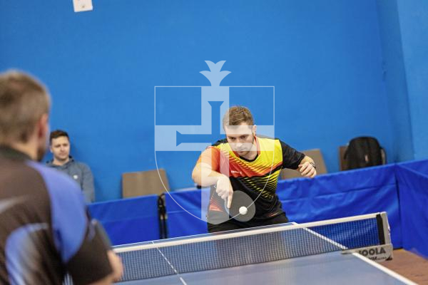 Picture by Sophie Rabey.  25-09-25.  Div 1 Table Tennis action.
Joe Bourgaize