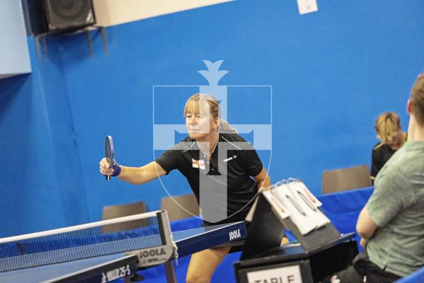 Picture by Sophie Rabey.  25-09-25.  Div 1 Table Tennis action.
Dawn Morgan