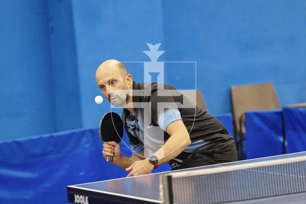 Picture by Sophie Rabey.  25-09-25.  Div 1 Table Tennis action.
Jamie Ferbrache