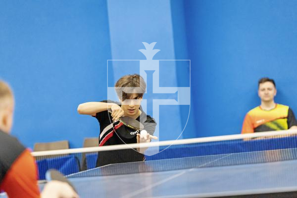 Picture by Sophie Rabey.  25-09-25.  Div 1 Table Tennis action.