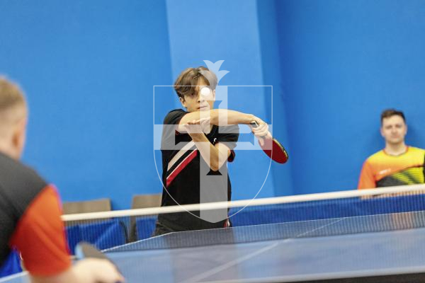 Picture by Sophie Rabey.  25-09-25.  Div 1 Table Tennis action.