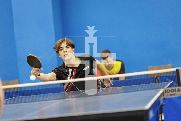 Picture by Sophie Rabey.  25-09-25.  Div 1 Table Tennis action.
