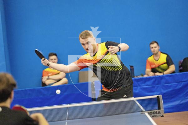 Picture by Sophie Rabey.  25-09-25.  Div 1 Table Tennis action.
Matt Casey