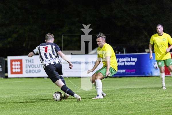 Picture by Sophie Rabey.  30-09-25.  Football action at Blanche Pierre Lane - Vale Rec vs Saints.