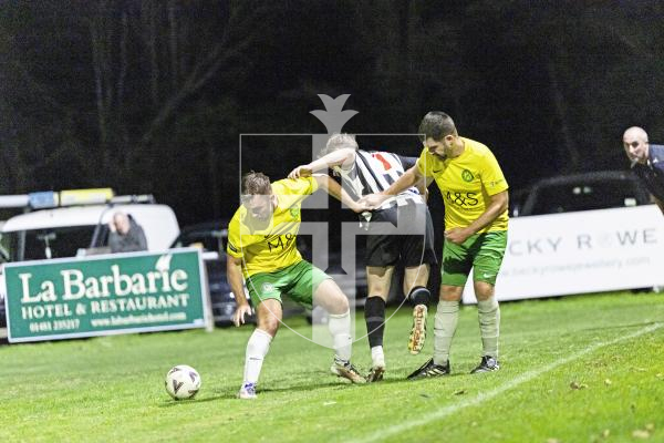 Picture by Sophie Rabey.  30-09-25.  Football action at Blanche Pierre Lane - Vale Rec vs Saints.