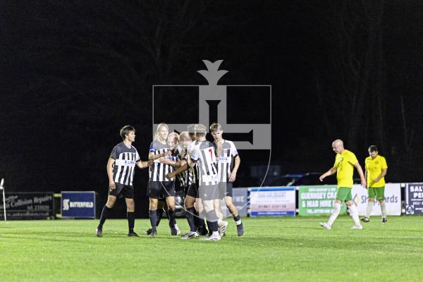 Picture by Sophie Rabey.  30-09-25.  Football action at Blanche Pierre Lane - Vale Rec vs Saints.