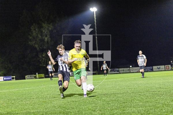 Picture by Sophie Rabey.  30-09-25.  Football action at Blanche Pierre Lane - Vale Rec vs Saints.