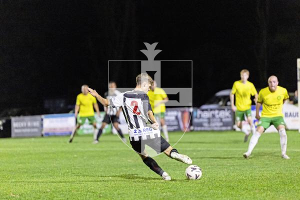 Picture by Sophie Rabey.  30-09-25.  Football action at Blanche Pierre Lane - Vale Rec vs Saints.