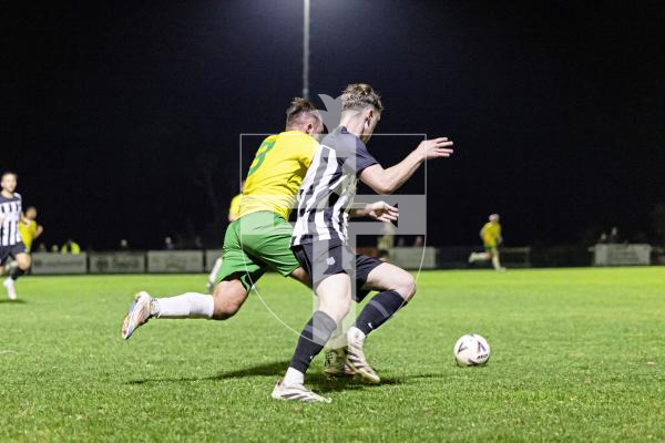 Picture by Sophie Rabey.  30-09-25.  Football action at Blanche Pierre Lane - Vale Rec vs Saints.
