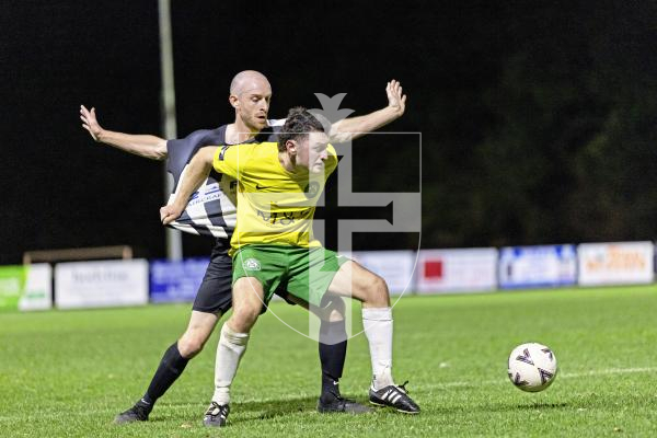 Picture by Sophie Rabey.  30-09-25.  Football action at Blanche Pierre Lane - Vale Rec vs Saints.