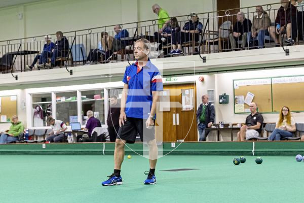 Picture by Sophie Rabey.  11-10-25.  World Singles Bowls qualifiers at Guernsey Indoor Bowls Stadium.
Steve Le Noury.
