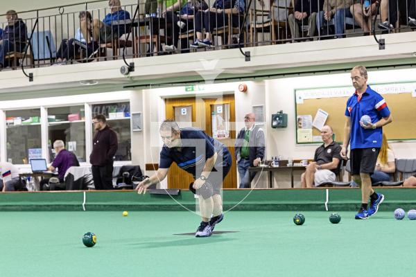 Picture by Sophie Rabey.  11-10-25.  World Singles Bowls qualifiers at Guernsey Indoor Bowls Stadium.
Alison Merrien.