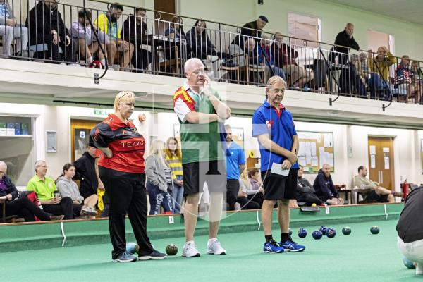 Picture by Sophie Rabey.  11-10-25.  World Singles Bowls qualifiers at Guernsey Indoor Bowls Stadium.
Dave Jeffrey.