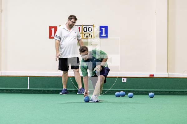Picture by Sophie Rabey.  11-10-25.  World Singles Bowls qualifiers at Guernsey Indoor Bowls Stadium.
Ross Davis.
