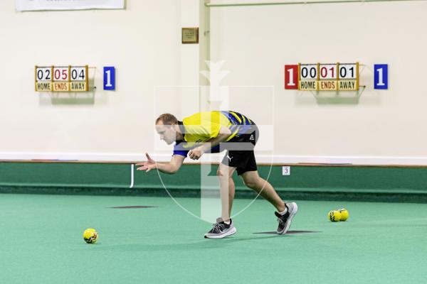 Picture by Sophie Rabey.  11-10-25.  World Singles Bowls qualifiers at Guernsey Indoor Bowls Stadium.
Sam Tolchard.