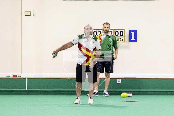 Picture by Sophie Rabey.  11-10-25.  World Singles Bowls qualifiers at Guernsey Indoor Bowls Stadium.
Dave King