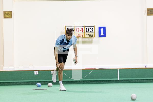 Picture by Sophie Rabey.  11-10-25.  World Singles Bowls qualifiers at Guernsey Indoor Bowls Stadium.
Brad Le Noury.