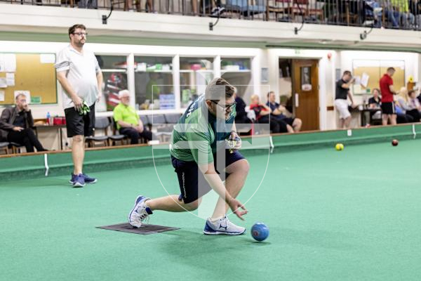 Picture by Sophie Rabey.  11-10-25.  World Singles Bowls qualifiers at Guernsey Indoor Bowls Stadium.
Ross Davis.