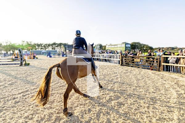 Picture by Sophie Rabey.  17-10-25.  Olympic British Equestrian John Whitaker was in Guernsey to open the new arenas at BS Guernsey, Chemin Le Roi.
Sam Gervaise-Brazier did the first jump.