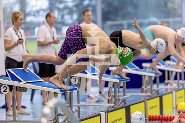 Picture by Peter Frankland. 22-11-25 Swimming at Beau Sejour. Channel Islands Championships. Isaac Thomasson.