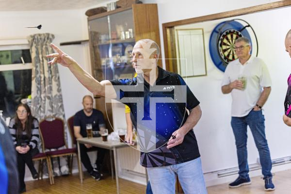 Picture by Sophie Rabey.  06-12-25.  Guernsey series of darts 2025 finals at RAF club.
Adie Exall.