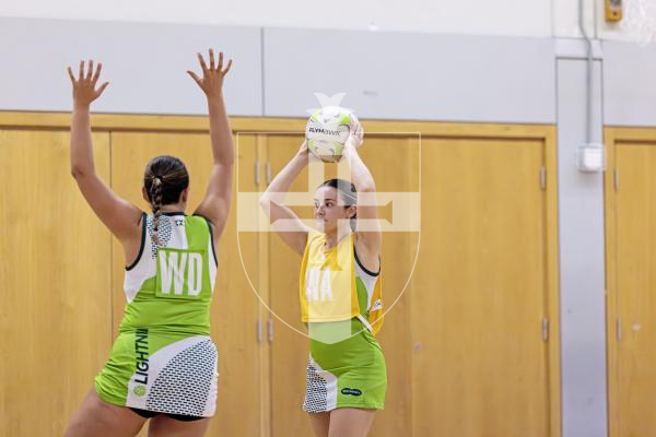 Picture by Peter Frankland. 20-01-26 Netball at Les Varendes - Lightning Strike v Lightning Storm.
