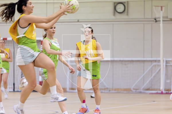 Picture by Peter Frankland. 20-01-26 Netball at Les Varendes - Lightning Strike v Lightning Storm.