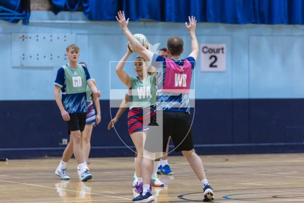 Picture by Peter Frankland. 13-02-26 Netball at Beau Sejour. Guernsey v Royal Navy.