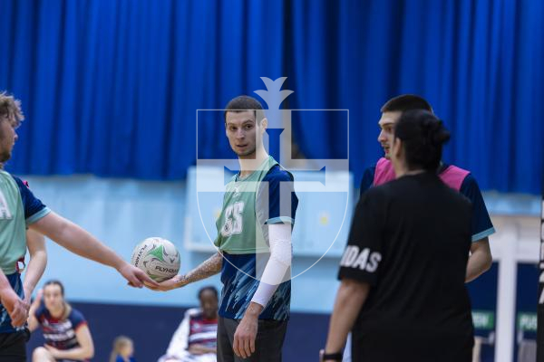 Picture by Peter Frankland. 13-02-26 Netball at Beau Sejour. Guernsey v Royal Navy.