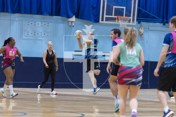 Picture by Peter Frankland. 13-02-26 Netball at Beau Sejour. Guernsey v Royal Navy.