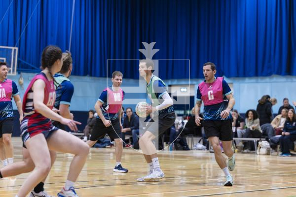 Picture by Peter Frankland. 13-02-26 Netball at Beau Sejour. Guernsey v Royal Navy.