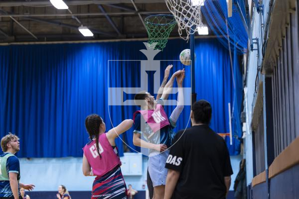 Picture by Peter Frankland. 13-02-26 Netball at Beau Sejour. Guernsey v Royal Navy.