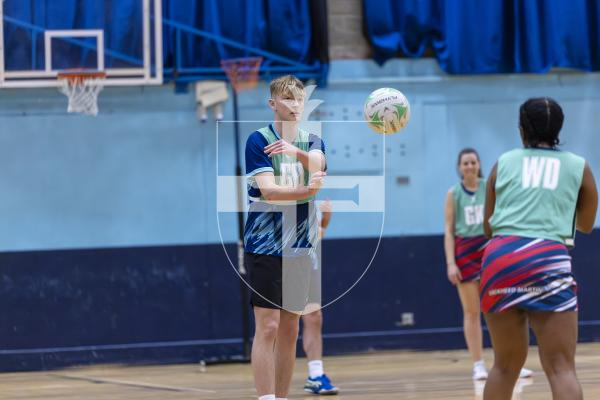 Picture by Peter Frankland. 13-02-26 Netball at Beau Sejour. Guernsey v Royal Navy.